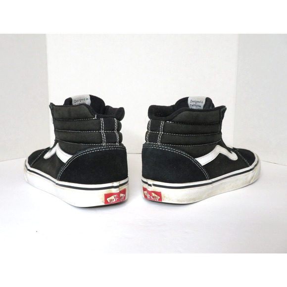 Vans Old Skool SK8-Hi Men's Black White Canvas Shoes Mid Top Sneakers - Size 7.5 - Picture 6 of 9